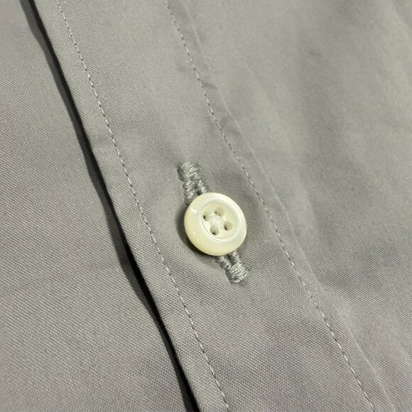 Egara Dress Shirt Skinny Fit Stretch Long Sleeve Cotton Grey 15 1/2 Medium - Picture 4 of 6